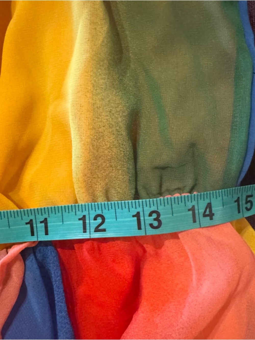 Vibrant Rainbow Halter Dress with Draped Skirt Medium - Picture 14 of 15